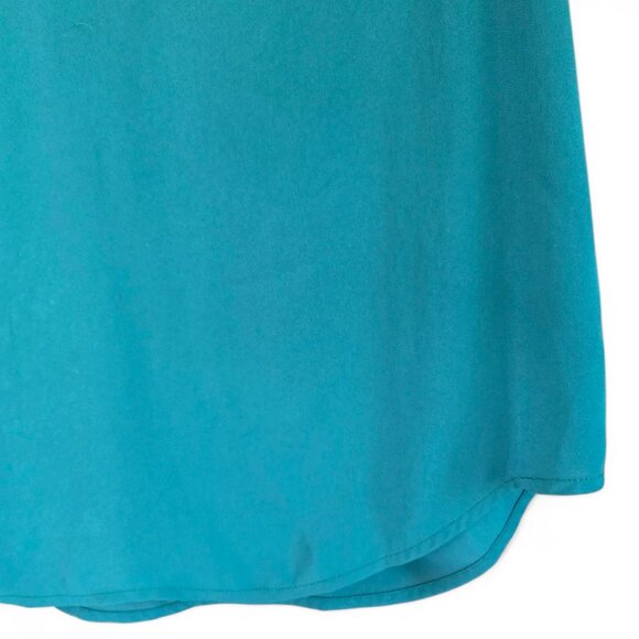 J. Crew Womens Sleeveless Teal Top 8 Petite Flowy Lightweight Blouse - Picture 6 of 9